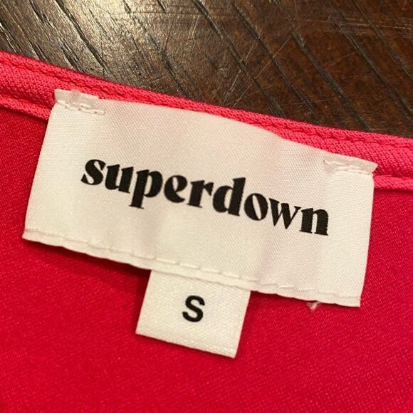 Superdown Nava Asymmetrical Mini Dress in Hot Pink Size Small - Picture 6 of 7